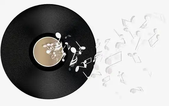 黑色唱片装饰图案