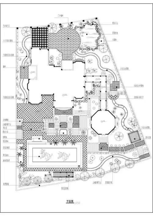 豪华别墅景观配置施工图施工图下载【id:548411474】