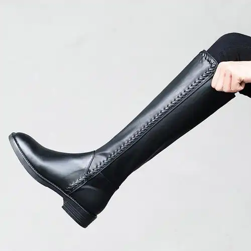 网站地图 流行女鞋 靴子 冬靴子过膝真皮 > 真皮女过膝长筒靴子冬 共