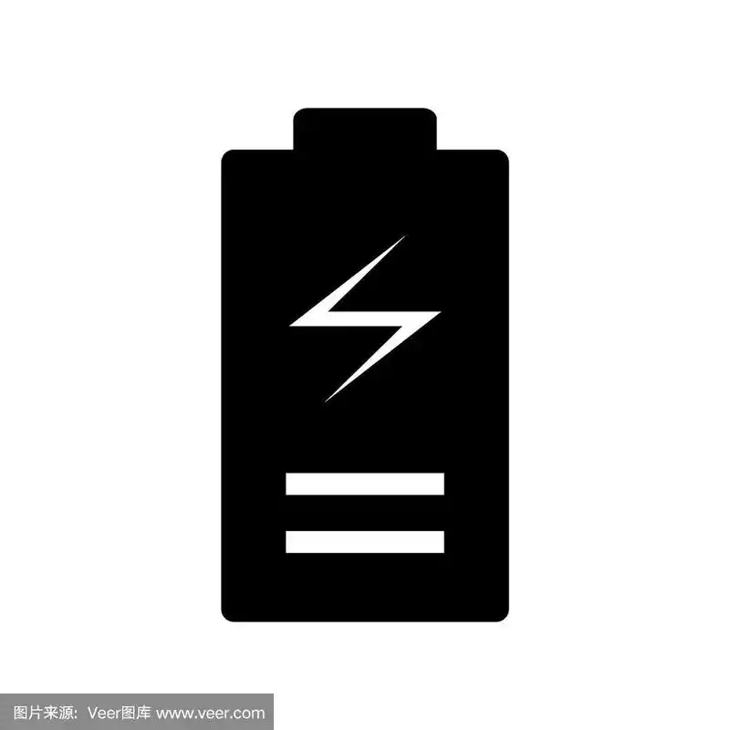 充电电池符号向量图标- ui图标向量