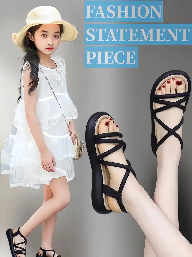 清爽透气,舒适好穿,细腻质感,舒适脚感,适合女孩子穿的平底凉鞋,稳固