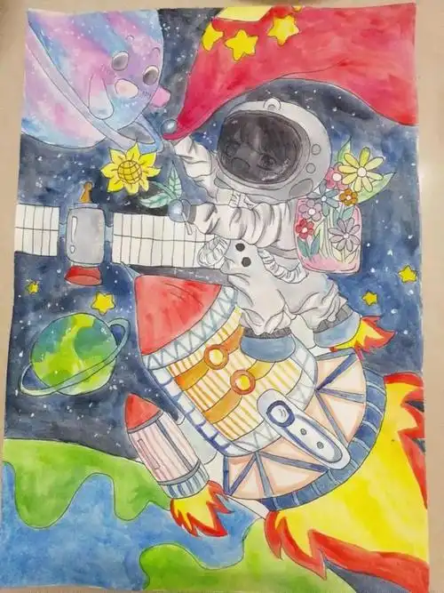 好棒!环江14岁女孩绘画作品登上"天宫"