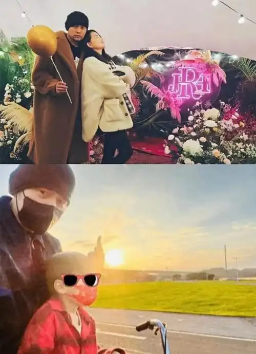 周杰伦昆凌晒合照,一家五口集体出镜,三娃戴墨镜帅气十足|昆凌|周杰伦