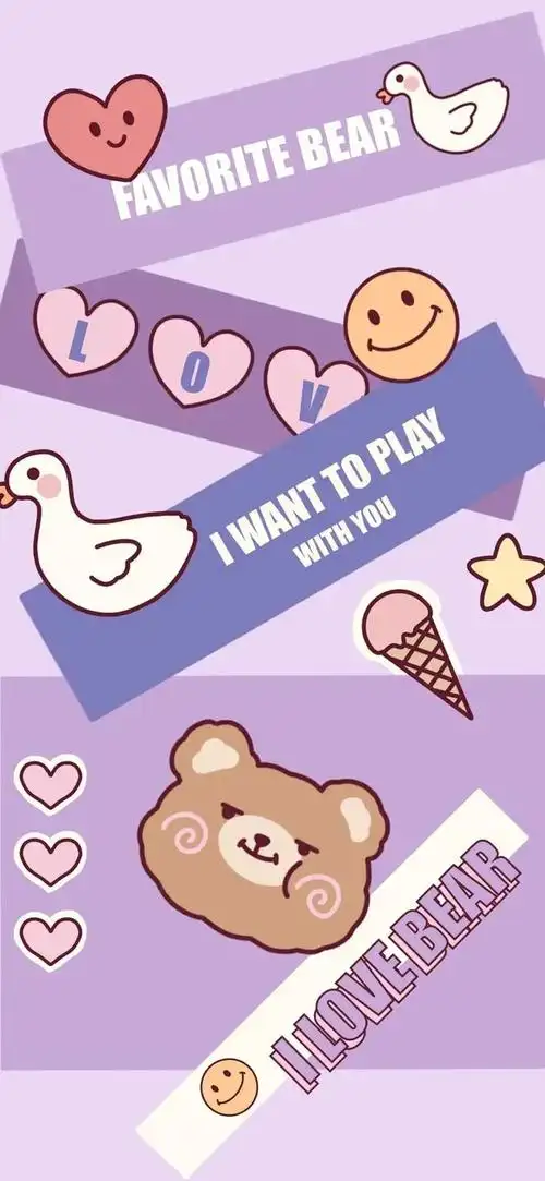 超可爱壁纸手绘主屏锁屏壁纸套图