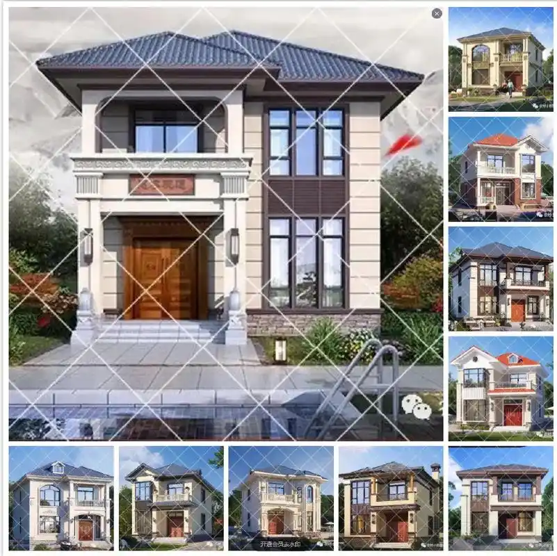 二开间二层农村别墅自建房设计图纸.#二层农村别墅##二层自建 - 抖音