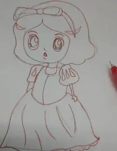 最新公主简笔画 公主简笔画 美少女