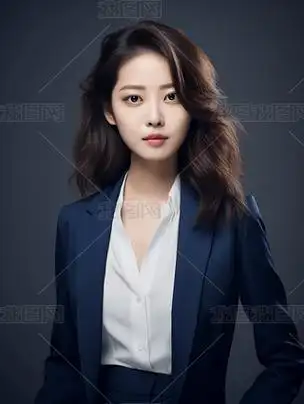 女士女性个人证件照半身照肖像照职业装写真摄影素材