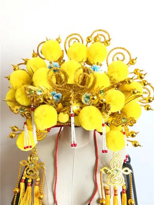 头饰国潮系列头冠戏曲头盔新娘影楼中国国风帽子