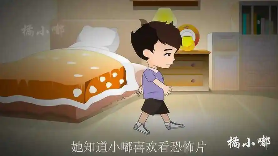 悬疑动画声响大半夜的小嘟正在家看电影隔壁却传来了怪响