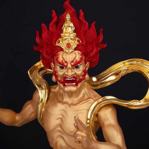 大士佛像纯铜贴金面然乌尤鬼王菩萨普度公法装饰摆件