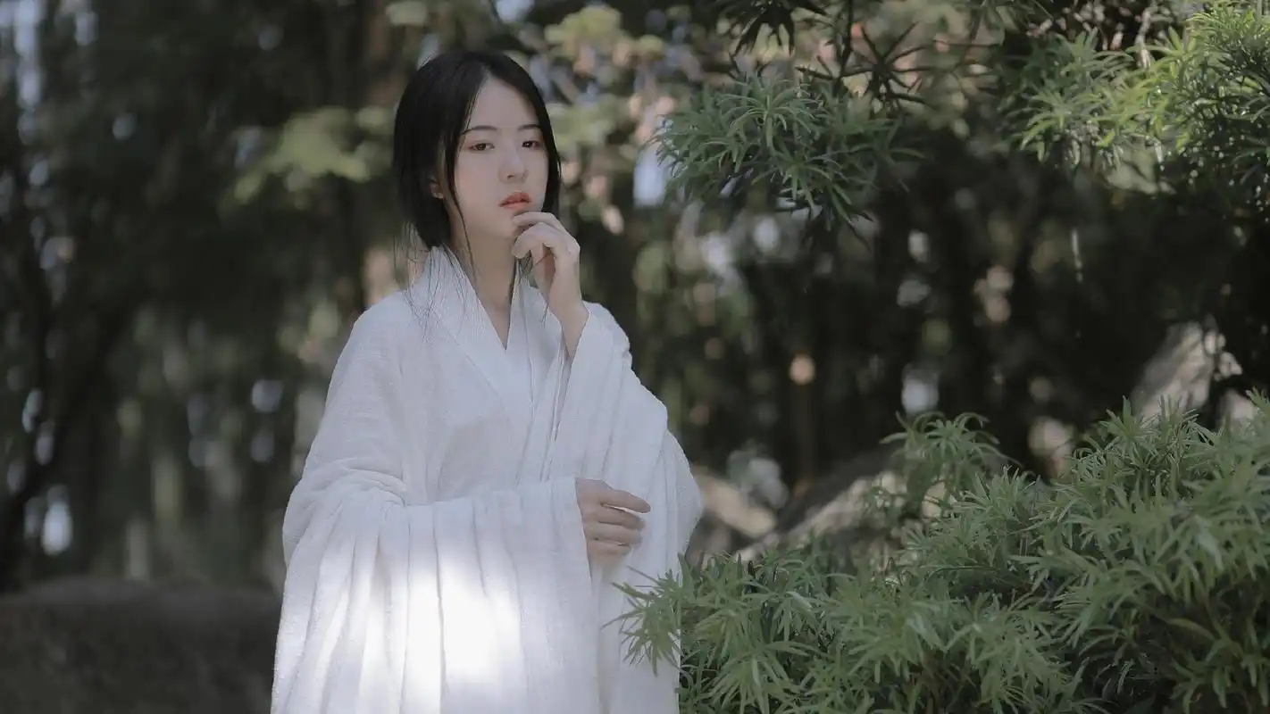 白衣似雪古风美女清冷淡雅写真