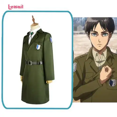进击巨人调查兵团艾伦cos风衣大衣自由之翼兵长cosplay女装