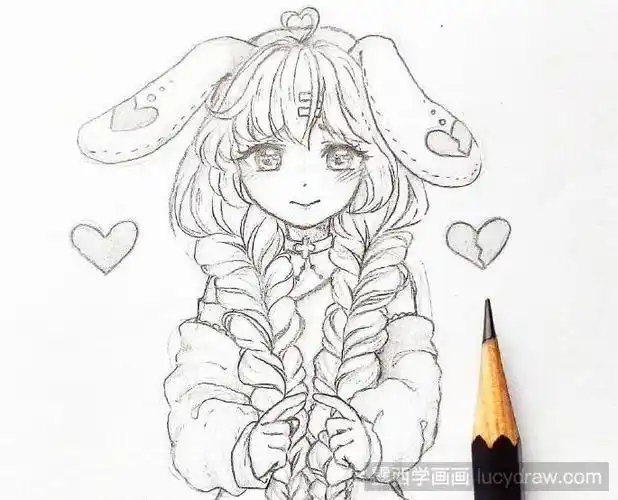 动漫人物铅笔画手绘一组漫画作品欣赏