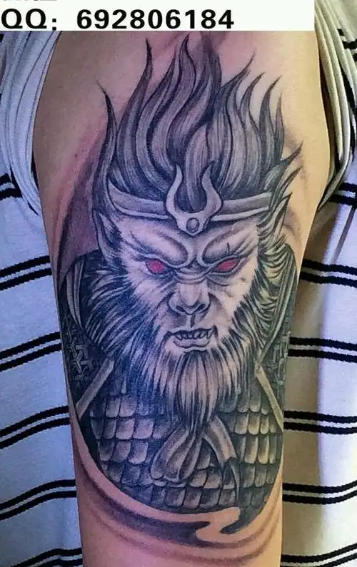 猴子_纹身图案手稿图片_潘旭的纹身作品集