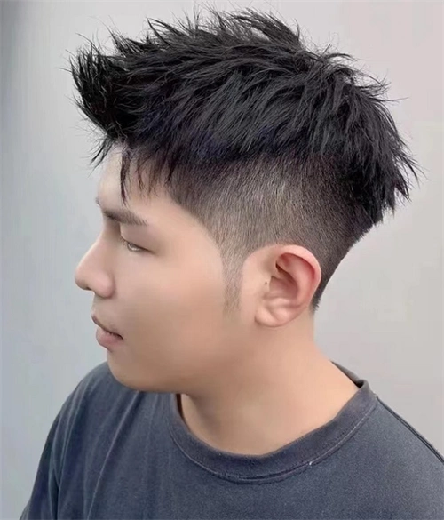 今年热门短发示范 男生帅气前刺发型_男士短发 - 美发站