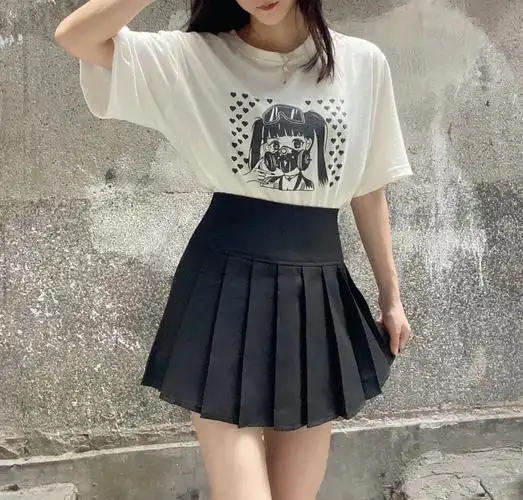 韩系少女学院的穿搭,这个半身裙超爱的好嘛