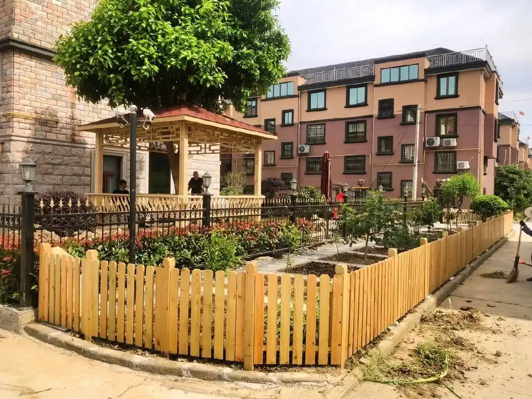 花园草坪防腐木栏杆护栏围栏栅栏小篱笆院子装饰庭院隔断户外室外