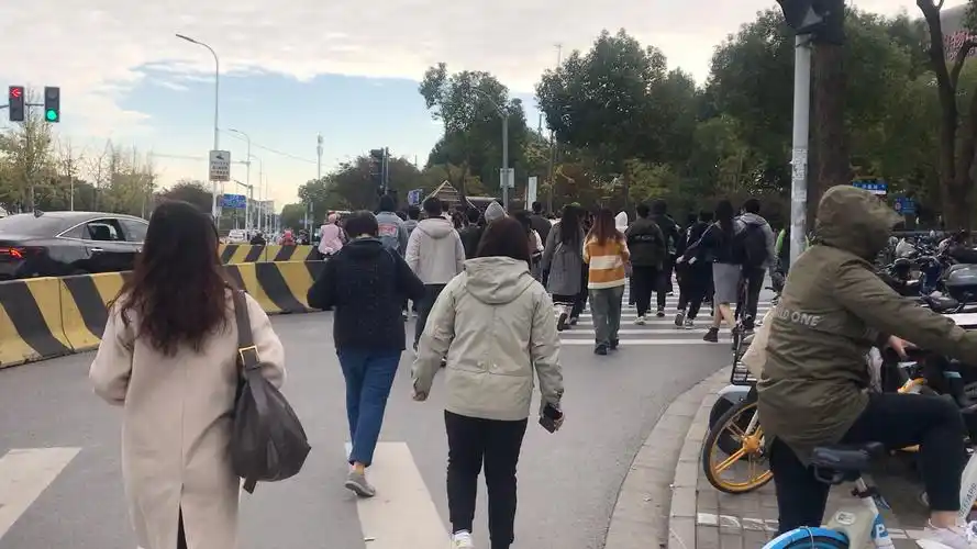 上海街景(上班早高峰,拍摄于川环南路,华戴路,川沙地铁站)