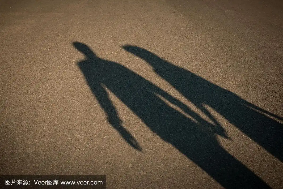 阴影,伴侣,手牵手,在活动中,水平画幅