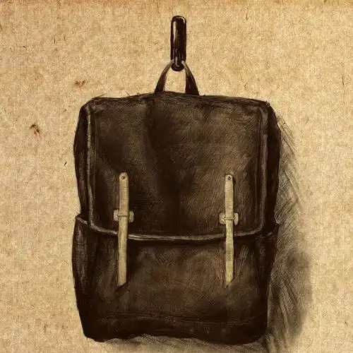 手绘素描《背包》