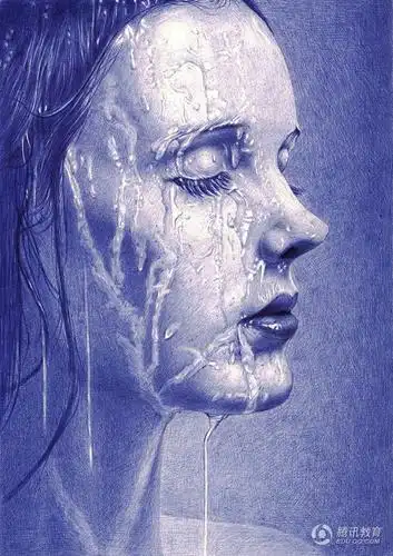 叹为观止大学男生用圆珠笔作画走红