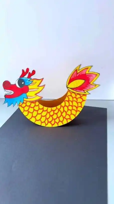 喜庆摇摆龙手工教程##2024龙年龘吉
