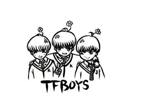 tfboys的卡通人物简笔画