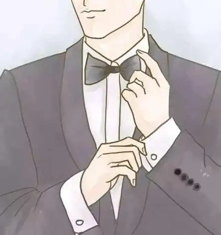 领带男生头像简笔画