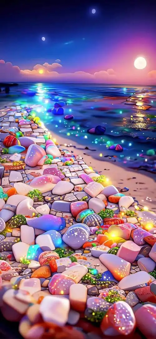 高清壁纸瑰丽七彩的鹅软石