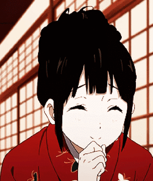 千反田爱瑠gif妹子gif偷笑gif动漫gif