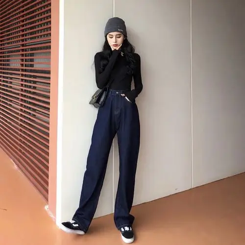 女式牛仔宽松套装上衣 裤子