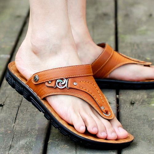 fyvg凉鞋男款新款防滑开车凉鞋男夏季夹趾沙滩鞋韩版潮流防滑两用人字