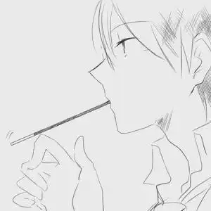 漫画侧脸简笔画男生