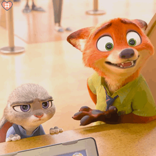 疯狂动物城表情包动图今天是朱迪和尼克