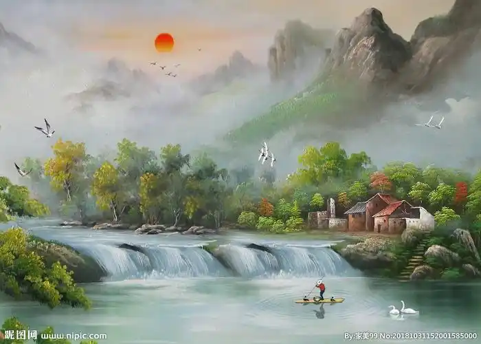 油画山水图片