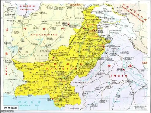 巴基斯坦中文版全图