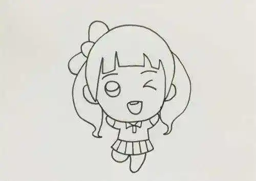 动漫二次元可爱小女孩简笔画画法图解 软萌可爱小女孩简笔画怎么画