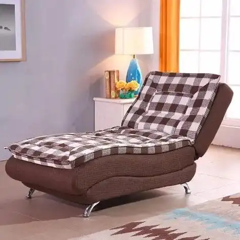 网红科技皮懒人沙发躺椅单人贵妃小户型客厅休闲折叠午休 - 抖音