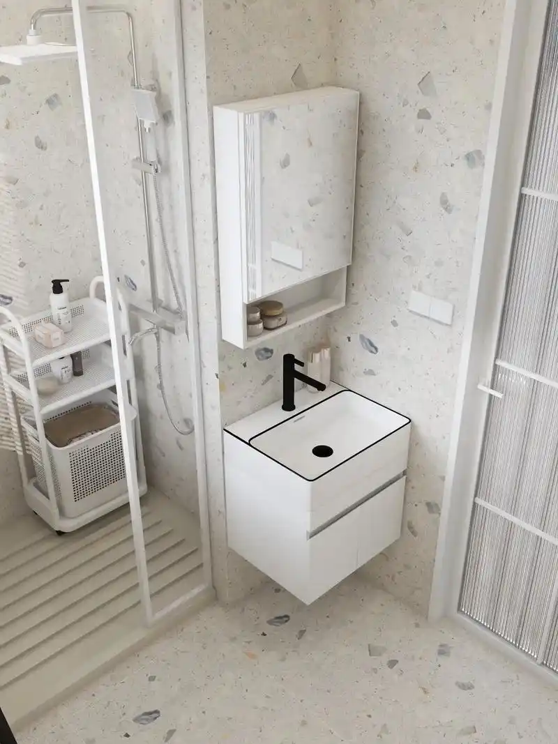 小户型卫生间好物|50cm浴室柜好看实用.咱就说!小户型也能 - 抖音