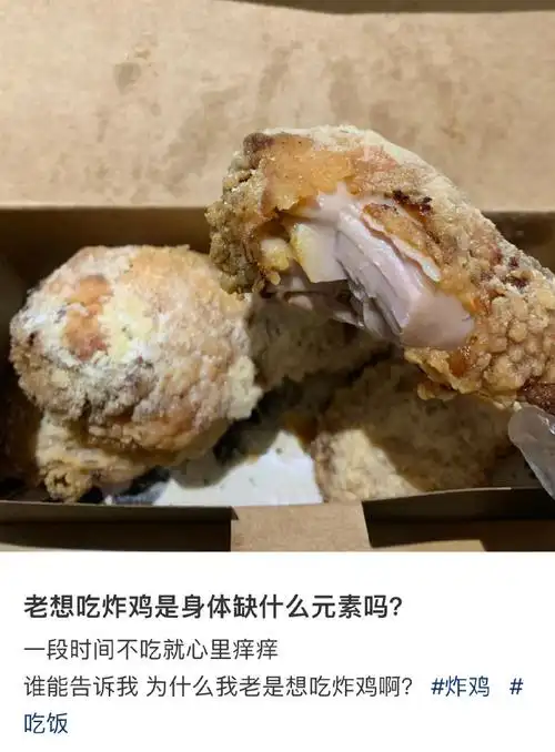 #老想吃炸鸡是身体缺什么元素吗#