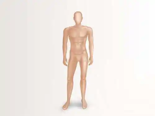 两款无手臂服装店橱窗展示黄色女性塑料模特儿衣架道具png图片素材