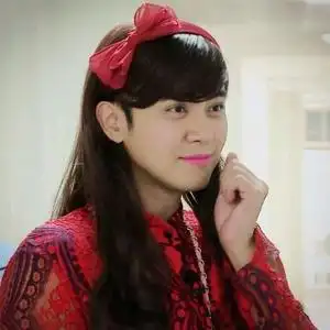 男扮女装假发朱碧石同款年会表演节目搞笑发型斜刘海长卷发网红反