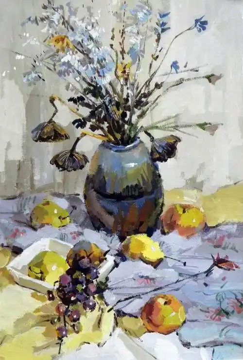 水粉画作品静物水粉画作品静物初学者