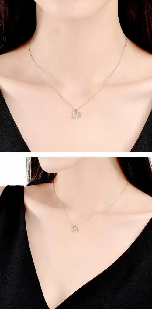 0首付 周生生pt900心影白金钻石吊坠项坠女款81631p