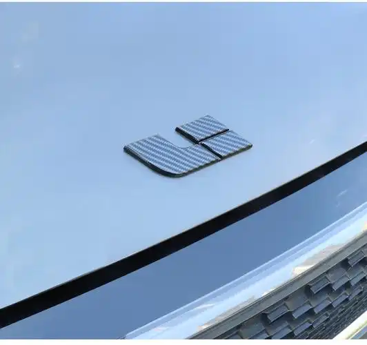 车标贴前后黑色碳纤维升级外饰改装汽车专用品配件理想one前车标黑色