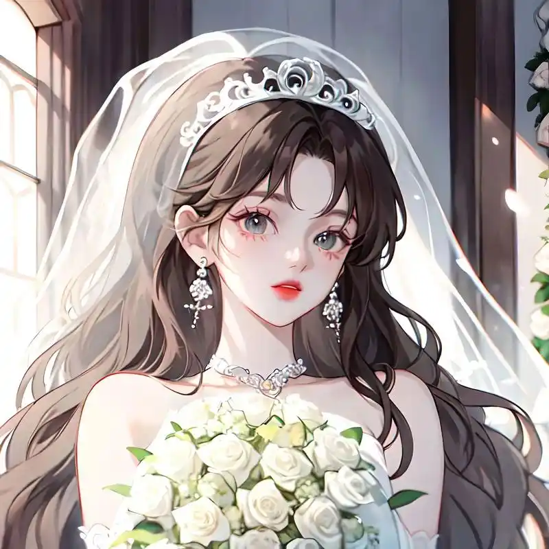 白色婚纱女头像.白色婚纱女头像#女生头像 #个性女头 #卡通 - 抖音