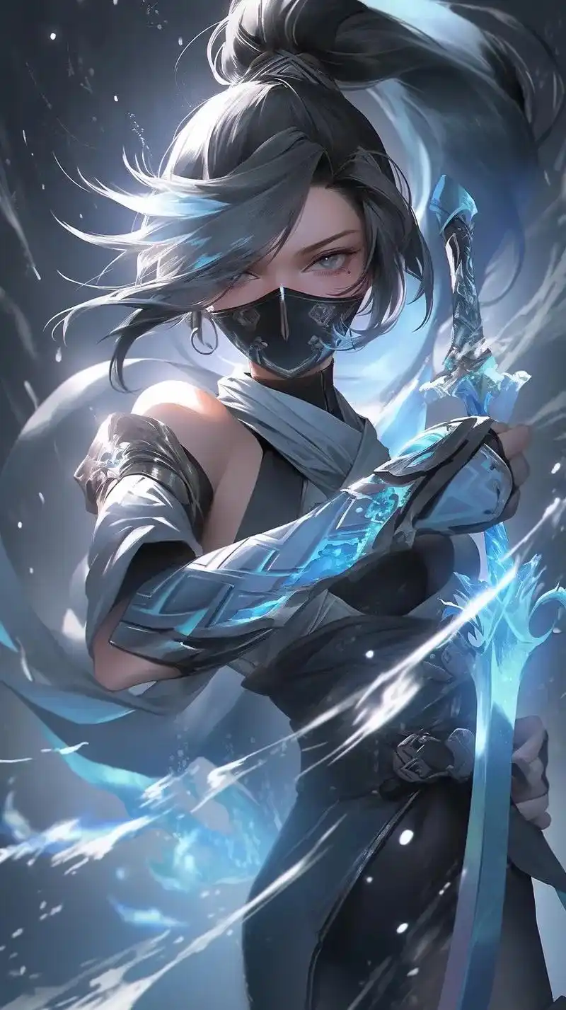 银色之牙阿卡丽.#阿卡丽 #手机墙纸 #ai巨物绘画挑战 # - 抖音