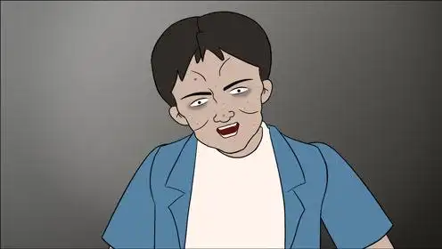 对着镜子傻笑的男人,蛋泥动画