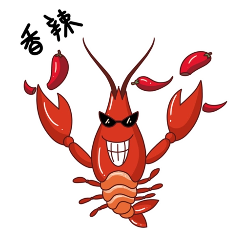 螃蟹小龙虾卡通鱼子酱寿司金枪鱼手握三文鱼手握甜虾刺身卡通海鲜图案