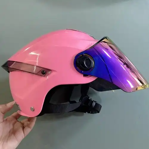 电动车头盔电瓶车安全帽哈雷摩托车头盔防晒防护夏季轻便式安全帽